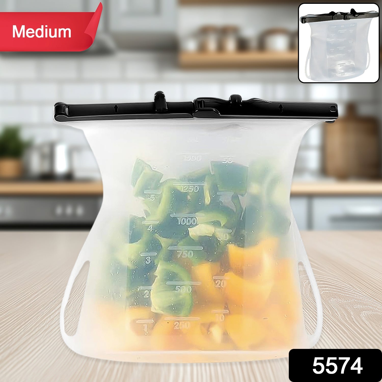 Reusable Silicone Food Bag – Leakproof, Flat Bottom, BPA-Free, Microwave & Dishwasher Safe Reusable Silicone Food Bag – Leakproof, Flat Bottom, BPA-Free, Microwave & Dishwasher Safe